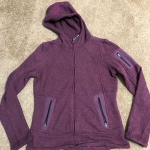 Athleta purple zip up jacket hooded medium